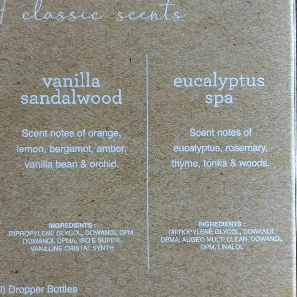 Sand + Fog Fragrance Diffuser Oil 4 pk Cashmere Vanilla Eucalyptus Lavender NEW